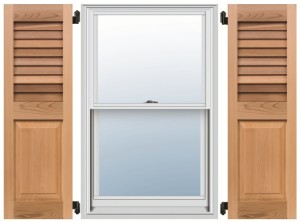 Exterior Cedar Shutters - Louver-Panel Combo Style